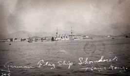 Vintage Photo; German Flagship, Scharnhorst; Hong Kong, China; Circa 1912 - £11.95 GBP