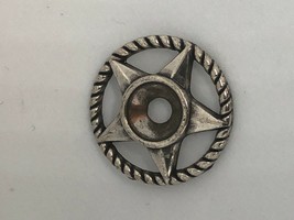 Tandy Leather Rope Edge Star Bezel Concho 3/4&quot; (1.9 cm) 7786-07 - £3.13 GBP