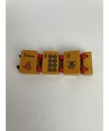 Vintage Bakelite MahJong Tile Bracelet Butterscotch w Red Moonglow Beads... - $54.14 CAD