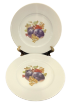 Western Germany JKW Fine Porcelain Fruit Plates Lot of Two Grapes Purple... - $27.17