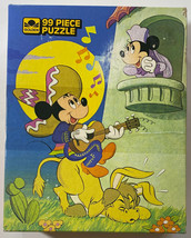 Mickey Mouse 99 Large Pieces 10&quot; x 13&quot; Interlocking Golden Jigsaw Puzzle... - £15.71 GBP