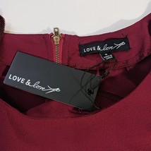 Love & Love LT10707 Women's Red Long Sleeve Shirt Rear Zip Shirt Size Small image 5