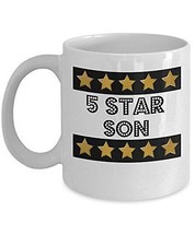 5 Star Son - Novelty 11oz White Ceramic Son Mug - Perfect Anniversary, B... - £17.25 GBP