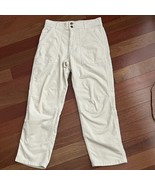 Pilcro Anthropologie Pants Size 28 Barrel Corduroy Ivory Cream High Rise - $57.42