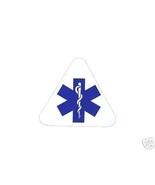 STAR OF LIFE Highly Reflective E.M.S. PARAMEDIC Triangle HELMET DECAL - £3.11 GBP