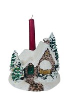 Thomas Kinkade Candle Holder Cottage Memories Christmas 2005 figurine tr... - £39.12 GBP