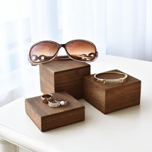 MOOCA Customizable Wooden Display Risers Set - 3 Different Height Stands... - $18.71