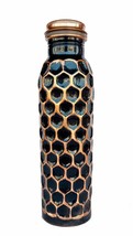 Rastogi Handicrafts Diamond Cut Shape Copper Water Bottle for Drinking &amp; Serving - £20.36 GBP