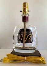 1792 Small Batch Bourbon Liquor Bottle Bar TABLE LAMP Light w/ Wood Base - $55.57