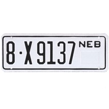  United States Nebraska Base Trailer License Plate 8-X9137 - £12.97 GBP