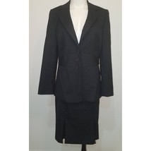 Classiques Entier Black Pleats Skirt Suit Purple Pinstripe Blazer Jacket Size 10 - £31.60 GBP