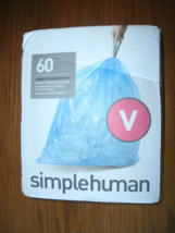 Simplehuman Code V 60 Pack 4.2-8 Gallon Blue Recycling Liners Plastic Dr... - $14.95
