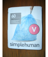 Simplehuman Code V 60 Pack 4.2-8 Gallon Blue Recycling Liners Plastic Dr... - £11.78 GBP