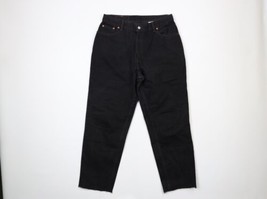 Vintage 90s Levis 550 Womens 12 Distressed Relaxed Fit Denim Jeans Black USA - £38.73 GBP
