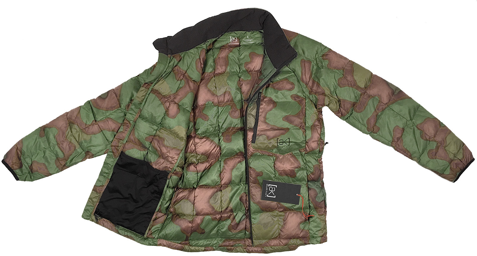 NEW Burton AK BK Down Insulator Jacket!   XL  Hombre Camo   800 RDS Down Fill - $179.99