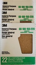Lot of 3 3M General Purpose 22ct Sanding Sheets *ASSORTED* 9&quot; x 11&quot; #490... - $627.22 MXN