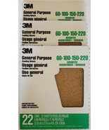 Lot of 3 3M General Purpose 22ct Sanding Sheets *ASSORTED* 9&quot; x 11&quot; #490... - $627.22 MXN