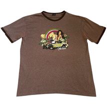 Vintage Quiksilver Men’s Ringer T Shirt Sz M Brown Y2K Surf Grunge Rainb... - $19.75