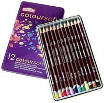 Derwent 12 Coloursoft Color Pencil Tin Set - £13.29 GBP