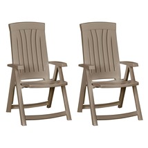 Keter Reclining Garden Chairs Corsica 2 pcs Brown - £85.44 GBP