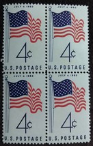 Four Unused 1960 U.S. Postage Stamps 50 Stars Flag - £1.53 GBP