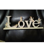 LOVE Stand Up Display Decorated What-Not With Little Cherubs and Flowers - $8.85 CAD