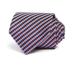 allbrand365 designer Summer Check Classic Tie,Red,One Size - £17.88 GBP