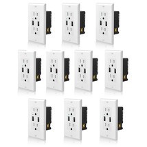 Dual USB Wall Outlet High Speed 15A TR Receptacle Socket Charger UL list... - £163.39 GBP