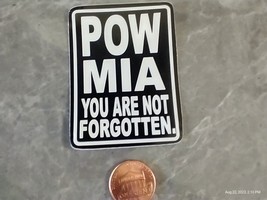 Small Hand made Decal Sticker POW MIA YOU ARE NOT FORGOTTEN - £4.68 GBP