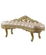 Cabriole Gold Faux Leather Bench - $2,185.63 CAD