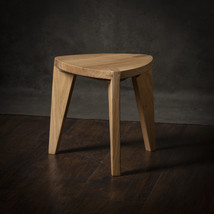 Three-legged stool oak Step Stool Free Shipping Oak wood Industrial style Urban  - £139.84 GBP