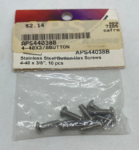 APS Racing 44038B Stainless Steel Button Hex Screws 4-40 x 3/8&quot; 10 pcs - £1.57 GBP