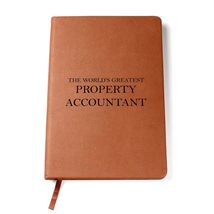 World&#39;s Greatest Property Accountant - Vegan Leather Journal - £23.60 GBP
