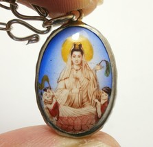 Guan Yin Blessed Lucky Rich Mercy Goddess Kuan Quan Im Buddha Guanyin Necklace - £31.69 GBP