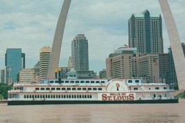 Belle of St Louis Riverboat Mississippi River Gateway Arch MO Vintage Postcard - £21.41 GBP