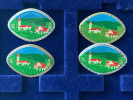Vintage Set Of 4 Collectible Pins In Honour Of Graz High Mountain Marathon - £9.17 GBP