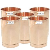 Prisha India Craft Pure Copper Glass Cup for Water - Handmade Water Glas... - £43.08 GBP