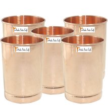 Prisha India Craft Pure Copper Glass Cup for Water - Handmade Water Glas... - £43.18 GBP