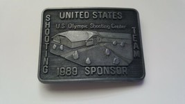 Vinatge Metal 1989 U.S Olympic Shooting Team Belt Buckle - $8.95