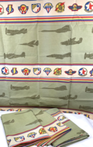 Sears Vintage Military Air Force Jets Airplane Curtains Drapes 2 Pair 4 Panels - £43.95 GBP