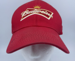 Budweiser Baseball Hat Snapback Red Crown Beer Spell Out Logo Adjustable... - $9.74