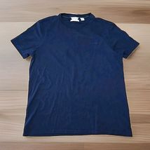 Calvin Klein T-Shirt Mens Size Large Navy Blue Basic Tee Embroidered Log... - $20.79