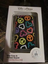 WDW Disney Parks Mickey Peace And Love iPhone 3Gs Clip Case And Screen G... - £15.95 GBP