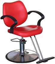 Flagbeauty Hair Beauty Salon Equipment Hydraulic Barber Styling Chair (Red) - $194.99