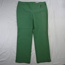 NEW Chico&#39;s 4 / 20 Tall Green Slimming Brigitte Slim Pull On Womens Dress Pants - £39.61 GBP