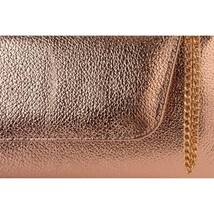 The Ege Rose Gold Leather Clutch image 3