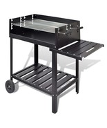 vidaXL BBQ Stand Charcoal Barbecue 2 Wheels - $340.61 CAD