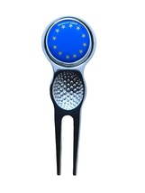 EUROPE OR USA DESIGN DIVOT TOOL AND GOLF BALL MARKER - £5.86 GBP