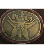 Marlboro Solid Brass Belt Buckle Philip Morris Buckle Vintage 1987 New O... - £11.76 GBP