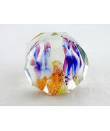 Exbor Paperweight, Multi-Faceted, Multi-Color Flower Petals, 17 Surfaces - $68.55